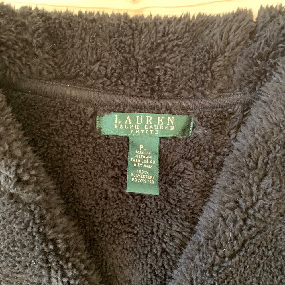 Lauren Ralph Lauren Faux Fur & Faux Suede Coat Sz. LP - Picture 2 of 5
